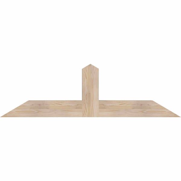 Ekena Millwork Portland Smooth Timber Gable Bracket, Douglas Fir, 60"W x 17"H x 5 1/2"D x 5 1/2"F, 7/12 Pitch GBW060X17X0606POR00SDF - main